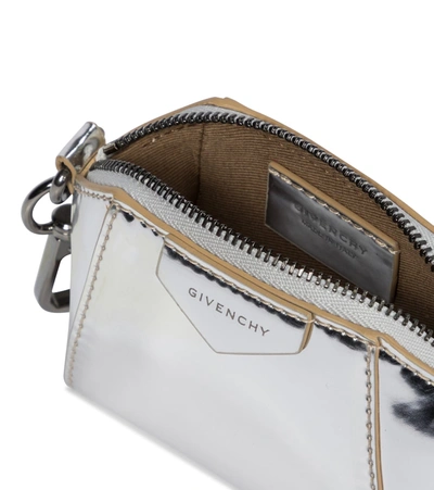Shop Givenchy Antigona Baby Leather Crossbody Bag In Metallic