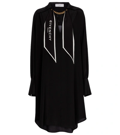 Shop Givenchy Silk Crêpe Dress In Black