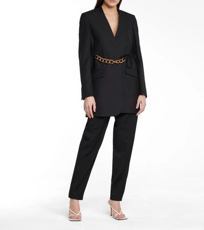 Shop Givenchy Embellished Wool Blazer In Black