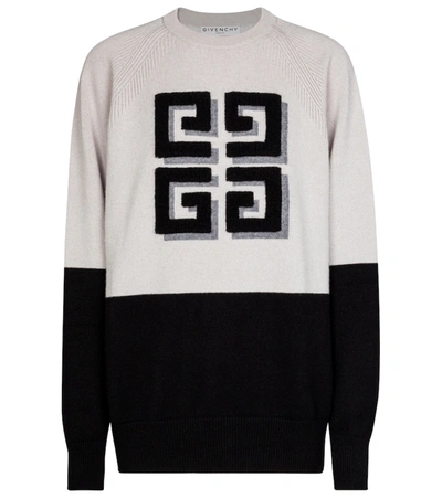 Shop Givenchy 4g Cashmere Sweater In White