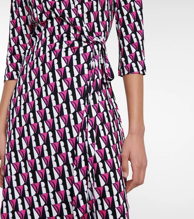 Shop Diane Von Furstenberg New Julian Printed Silk-jersey Minidress In Pink