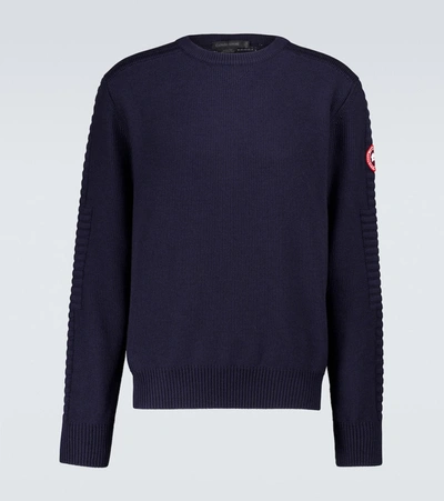 Shop Canada Goose Black Label Paterson Sweater In Blue