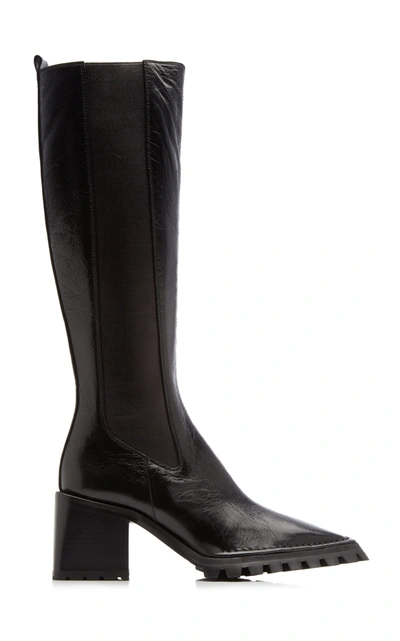 Shop Alexander Wang Women's Parker Stretch Leather Chelsea Boots In Black