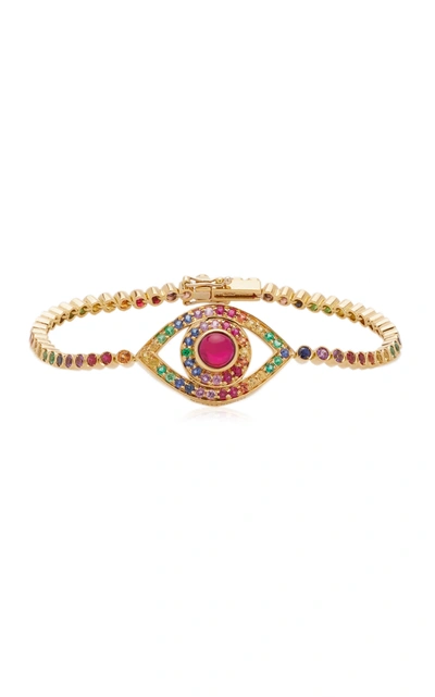 Shop Netali Nissim Women's Eye 18k Yellow Gold Multi-stone Bracelet