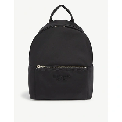 Shop Kate Spade Logo-print Medium Nylon Backpack In Black
