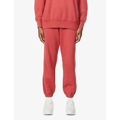 Shop 7 Days Active Monday Logo-print Cotton-jersey Jogging Bottoms In Cardinal+red