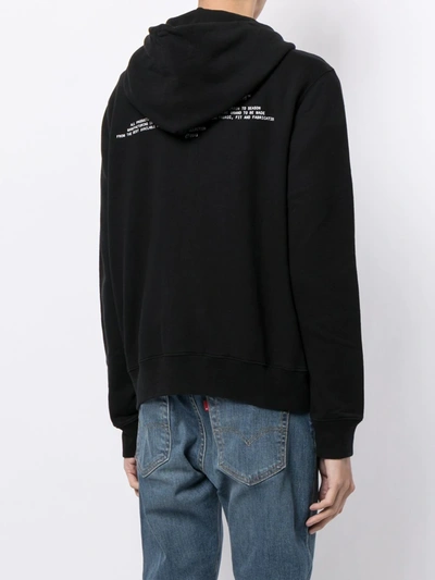 Shop Off-white Pivot Zipped Hoodie In Black