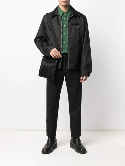 Shop Prada Re-nylon Blouson Jacket In Black