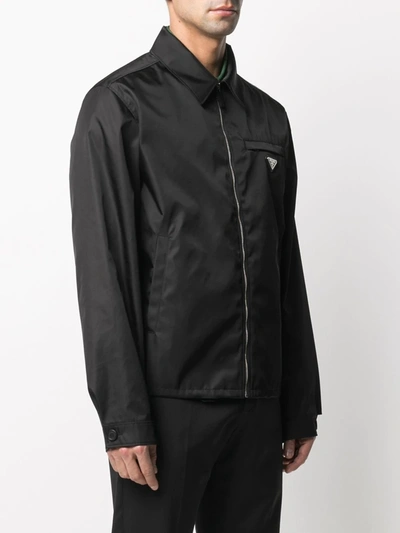 Shop Prada Re-nylon Blouson Jacket In Black