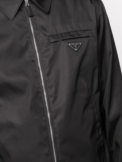 Shop Prada Re-nylon Blouson Jacket In Black