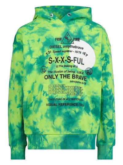 Shop Diesel Kids Hoodie Smoony For For Boys And For Girls In Green