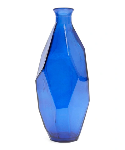 Shop San Miguel Recycled Glass Blue Origami Vase 31cm