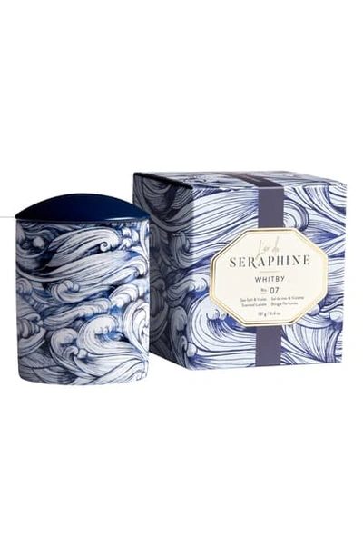 Shop L'or De Seraphine Whitby Large Ceramic Jar Candle In Sea Salt / Violet
