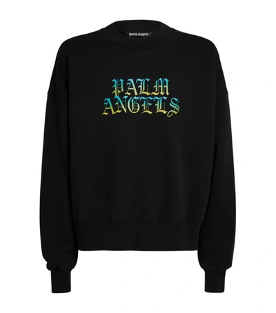 Shop Palm Angels Gothic Logo Sweatshirt