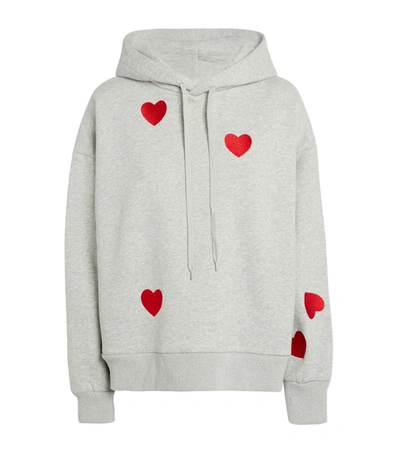 Shop Natasha Zinko Embroidered Heart Hoodie