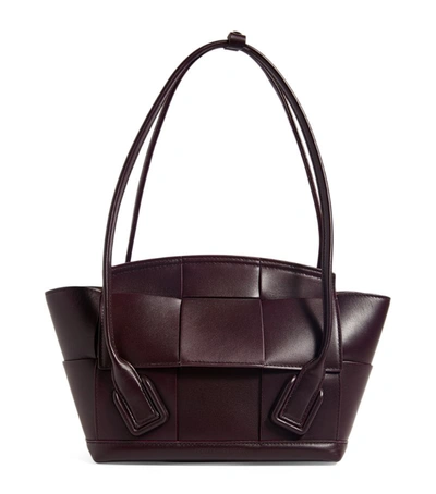 Shop Bottega Veneta Leather Arco Top-handle Bag In Black