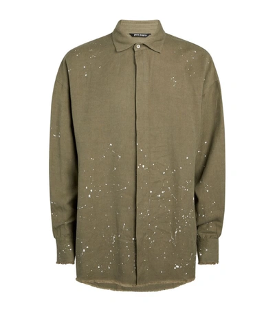 Shop Palm Angels Speckled Military Shirt