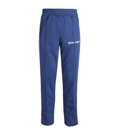 Shop Palm Angels Logo Sweatpants In Navy