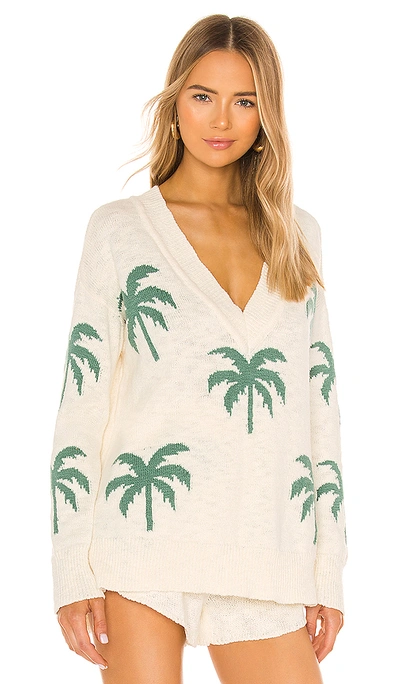 Show Me Your Mumu Gilligan Sweater In Palm Tree Knit