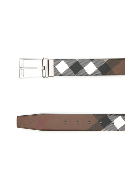 Shop Burberry Louis 35 Reversible Belt In Dark Birch Brown