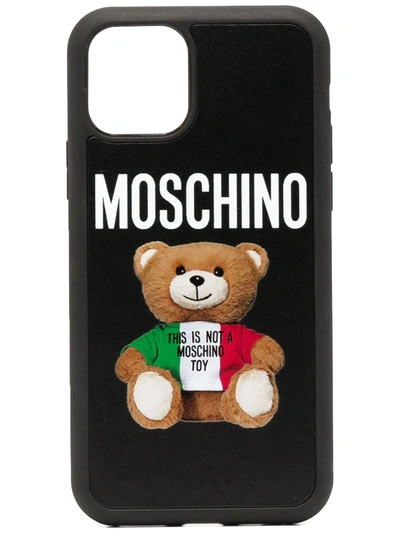 Shop Moschino Teddy Bear Print Iphone 11 Pro Case In Black