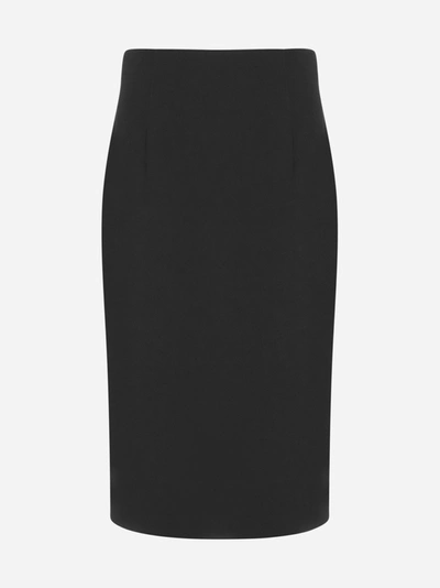 Shop Alexander Mcqueen Cady Pencil Skirt