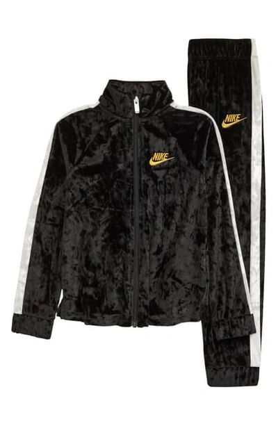 Nike Little Kids' Crushed Velour Tracksuit.