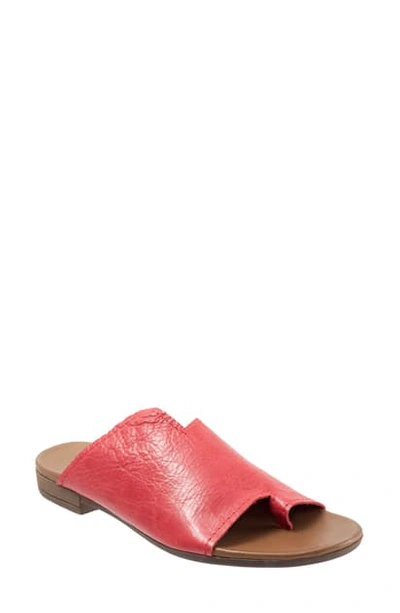 Shop Bueno Tulla Slide Sandal In Red Leather