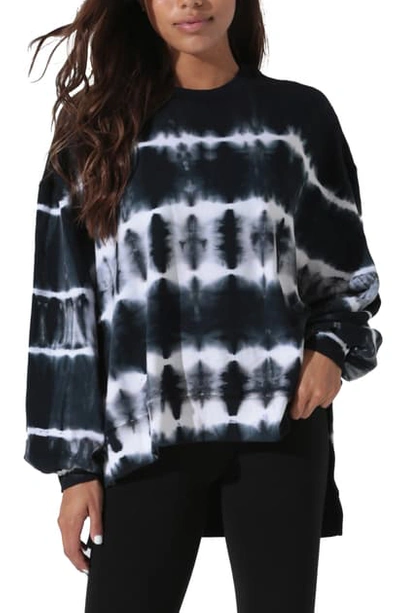 Shop Electric & Rose Neil Tie Dye Sweatshirt In Oncl- Onyx/ Cloud