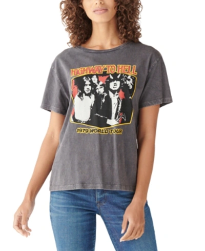 Shop Lucky Brand Ac/dc Cotton Graphic T-shirt In Gray