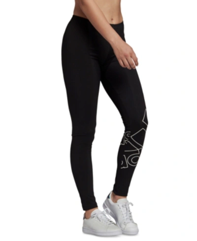 Shop Adidas Originals Adidas Women's Giant Logo Leggings In Black