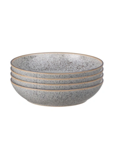 Denby Studio Craft Grey 4 Piece Pasta Bowl Set In Studio Grey