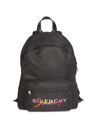 Shop Givenchy Men's Logo Urban Backpack In Black