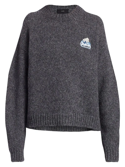 Shop Alanui Women's Global Warming Sweater In Mica Grey