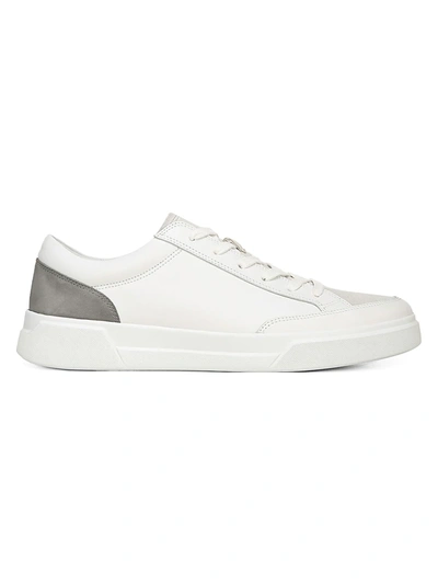 Shop Vince Men's Bowers Leather & Suede Sneakers In White