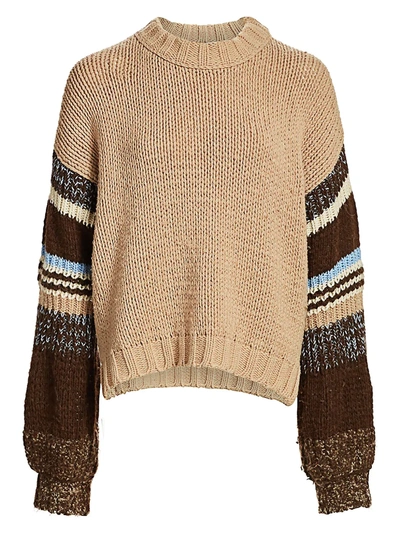Shop Baum Und Pferdgarten Women's It Takes A Family Claudine Sweater In Camel Mix