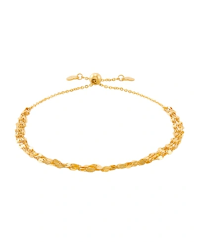 Shop Italian Gold Polished Solid 5 Strand Mirror Bolo Bracelet In 10k Yellow Gold