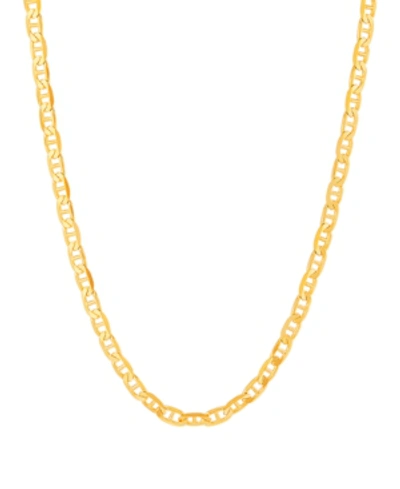 Shop Macy's Polished 22" Mariner Chain (3mm) In 10k Yellow Gold