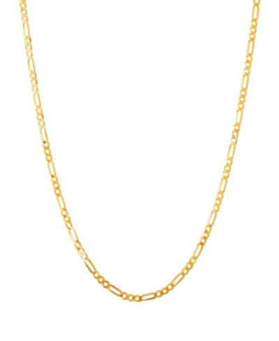 Shop Italian Gold Polished 22" Figaro Chain (1.85mm) In 10k Yellow Gold