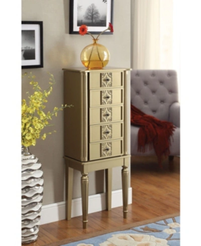 Shop Acme Furniture Tammy Jewelry Armoire In Gold