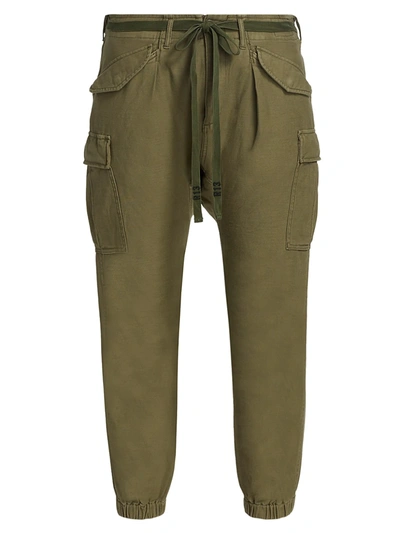 Shop R13 Drop Crotch Cargo Pants In Olive