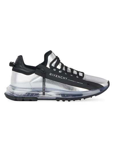 Shop Givenchy Spectre Side-zip Sneakers In Silver