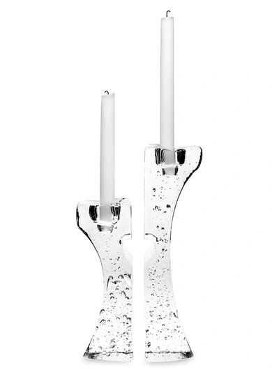 Shop Kosta Boda Connect Set Of Two Glass Candlesticks