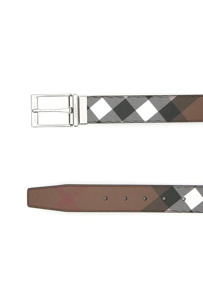 Shop Burberry Louis 35 Reversible Belt In Brown,black,white