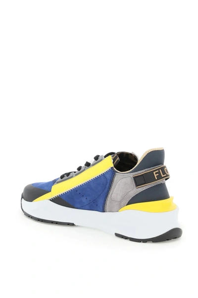 Shop Fendi Flow Sneakers In Blue,grey,white