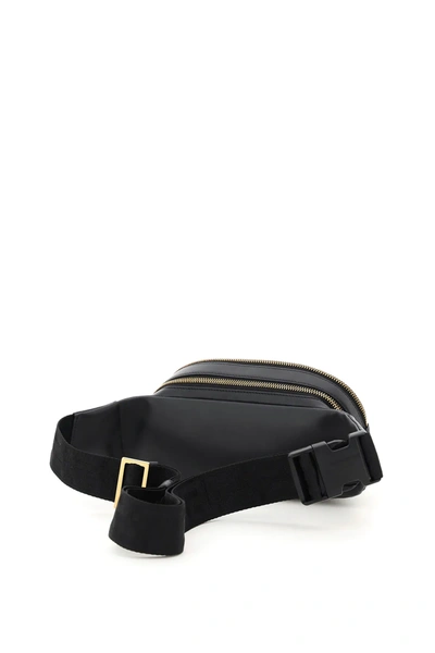 Shop Versace Medusa Leather Belt Bag In Black