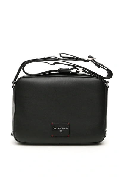 Shop Bally Hobs Messenger Bag In Black,red,white