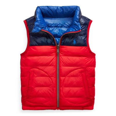 Shop Polo Ralph Lauren Reversible Water-resistant Vest In Rl 2000 Red/newport Navy