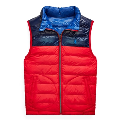Shop Polo Ralph Lauren Reversible Water-resistant Vest In Rl 2000 Red/newport Navy