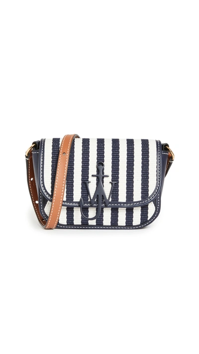 Shop Jw Anderson Nano Anchor Bag In Navy/white